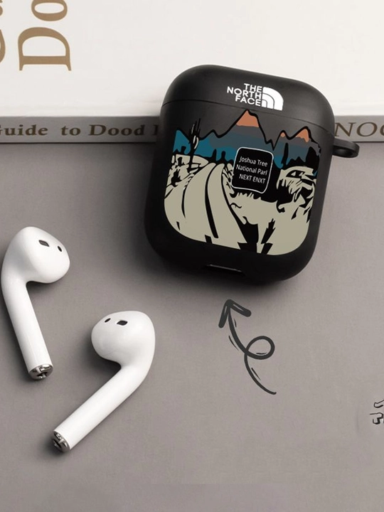 Чехол для наушников AirPods PRO, 3, 2 Pro, силиконовый, с притом The North Face