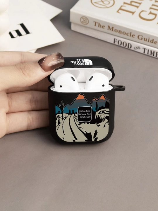 Чехол для наушников AirPods PRO, 3, 2 Pro, силиконовый, с притом The North Face