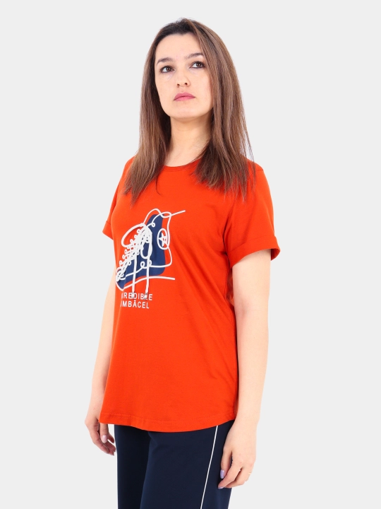 Ayollar sport to'plam, ikki qismli, katta o'lchamli, dumaloq yoqali, printli, ASANTA 2