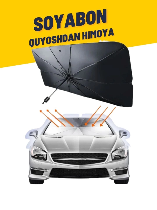 Avtomobilning old oynasi uchun universal soyabon-tent