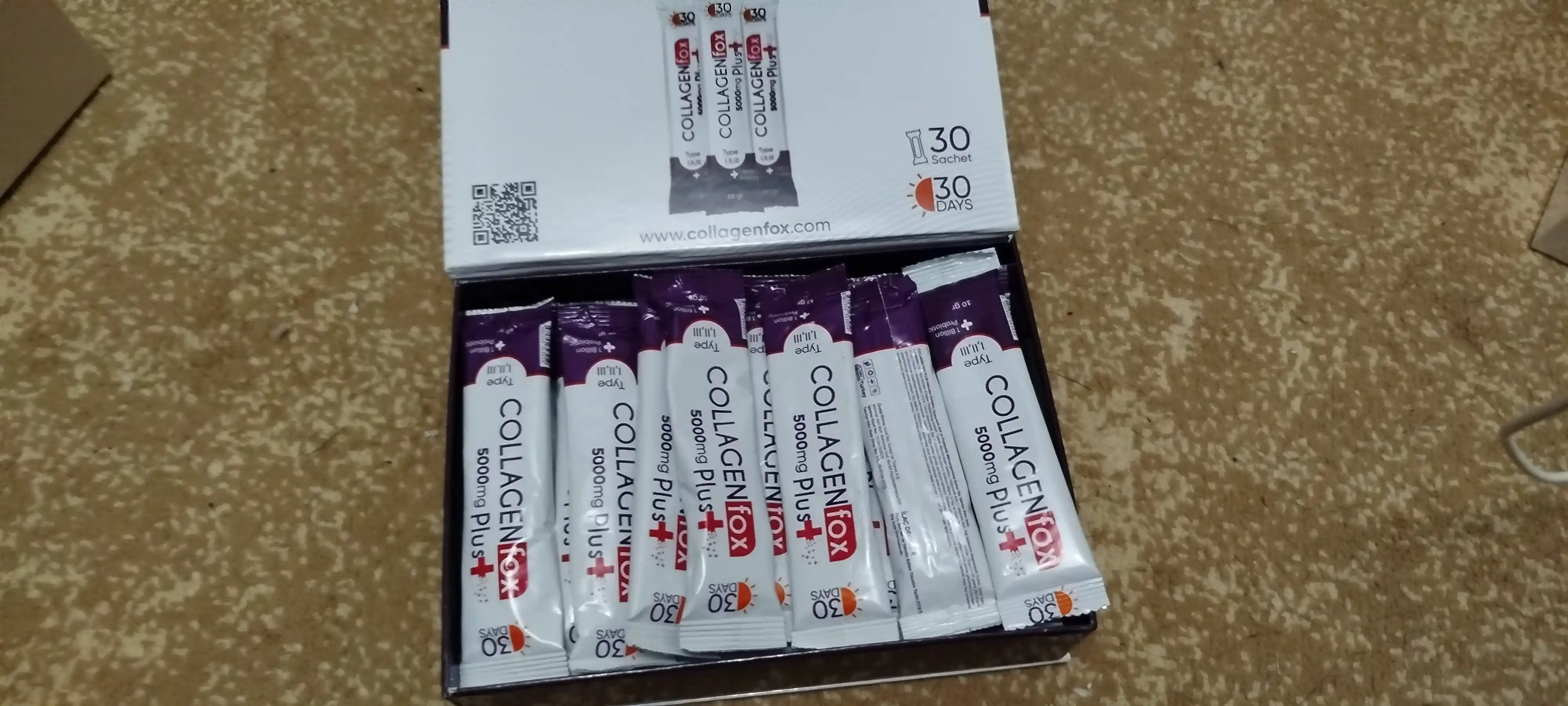 Yoshartiruvchi, tanani vitamin bilan taminlovchi Сollagen Fox 5000 mg plus, 30 dona