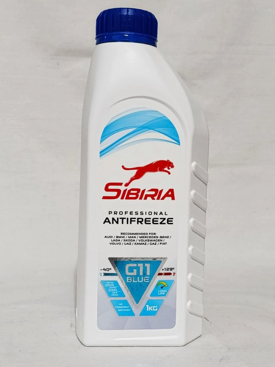 Antifriz Sibiria, qizil va ko'k ranglarda, 1 kg, G11, -40 C - 