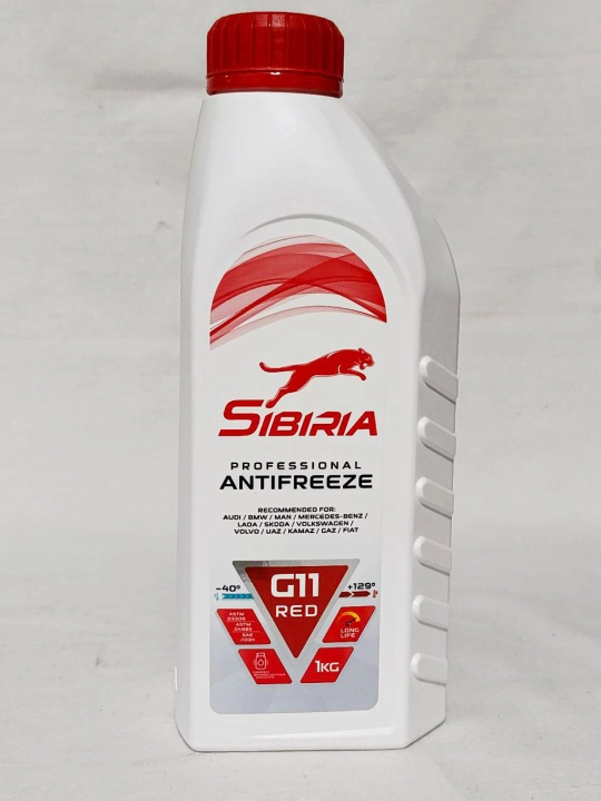 Antifriz Sibiria, qizil va ko'k ranglarda, 1 kg, G11, -40 C - 
