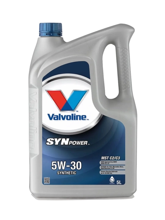 Моторное масло VALVOLINE SYNPOWER XL-III C3 5W-30 5 литров, автомобильное масло - 