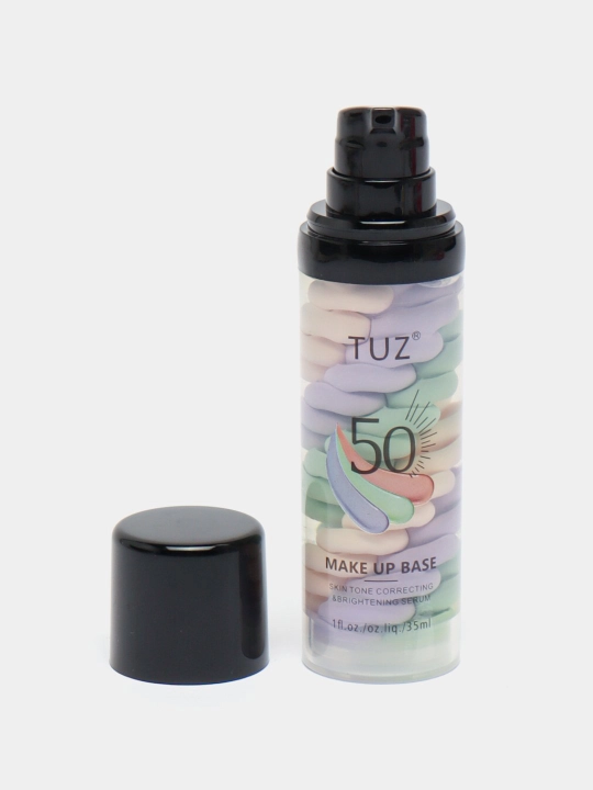 Uch rangli makiyaj uchun TUZ 50 bazasi, Yuz praymeri, yuz bo'yanish bazasi, 35 ml