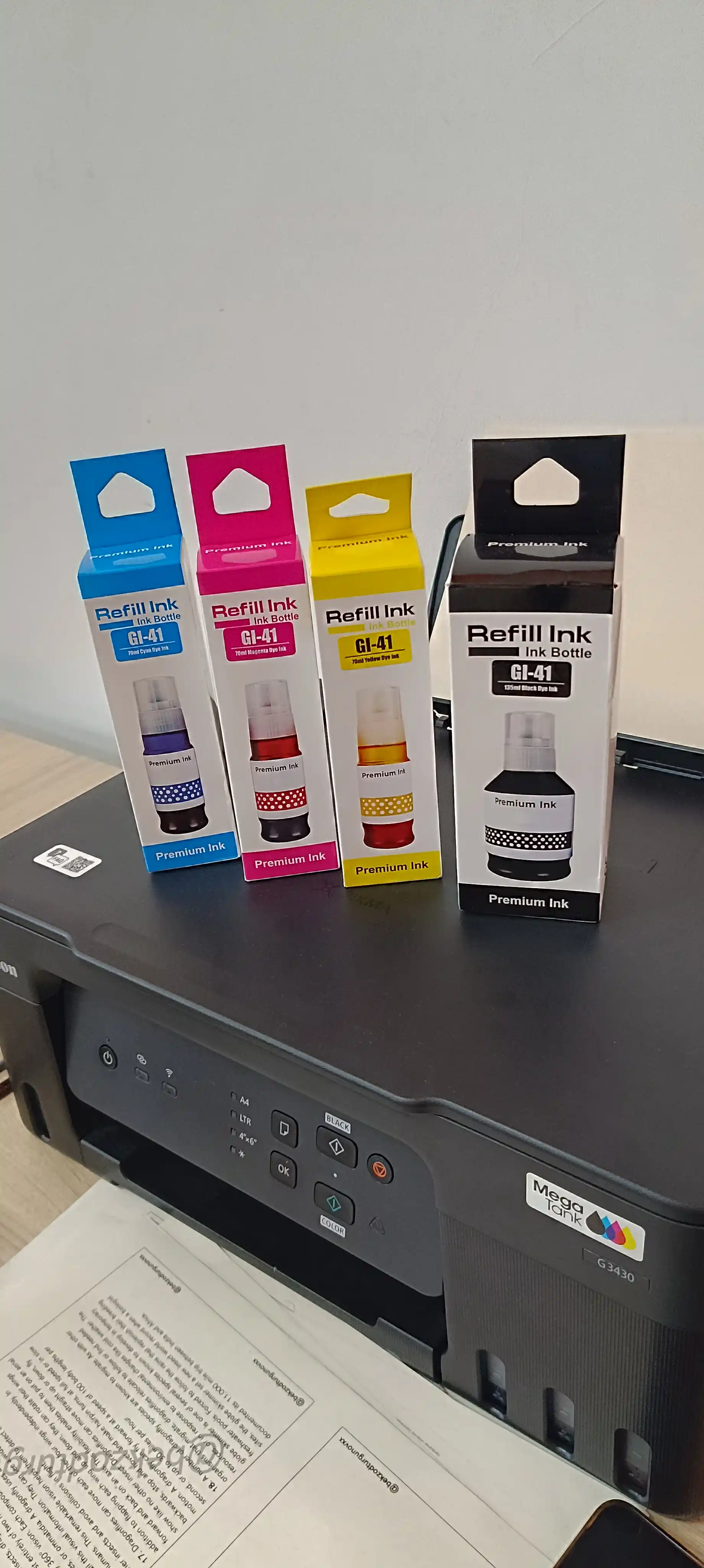 Чернила Canon GI-41 для принтера G1420/G2430/G2460/G3420/3430 4 цвета + 1 черный в подарок
