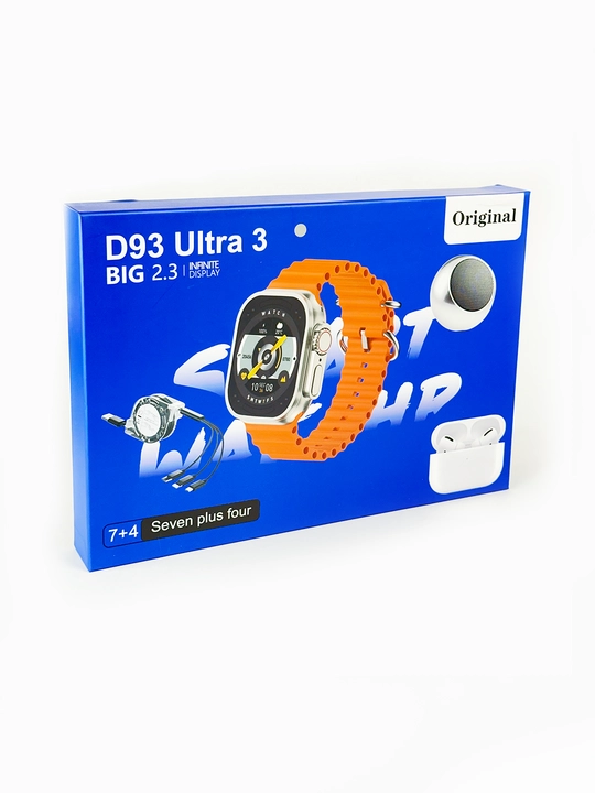 D93 Ultra 3 to‘plami – aqlli soat + simsiz quloqchinlar + portativ kolonka