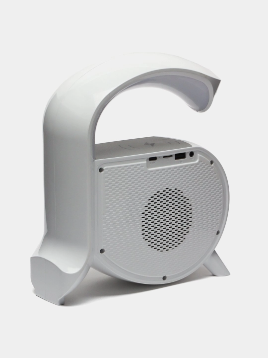 Ночник с беспроводной зарядкой, bluetooth-динамик, часы и будильник