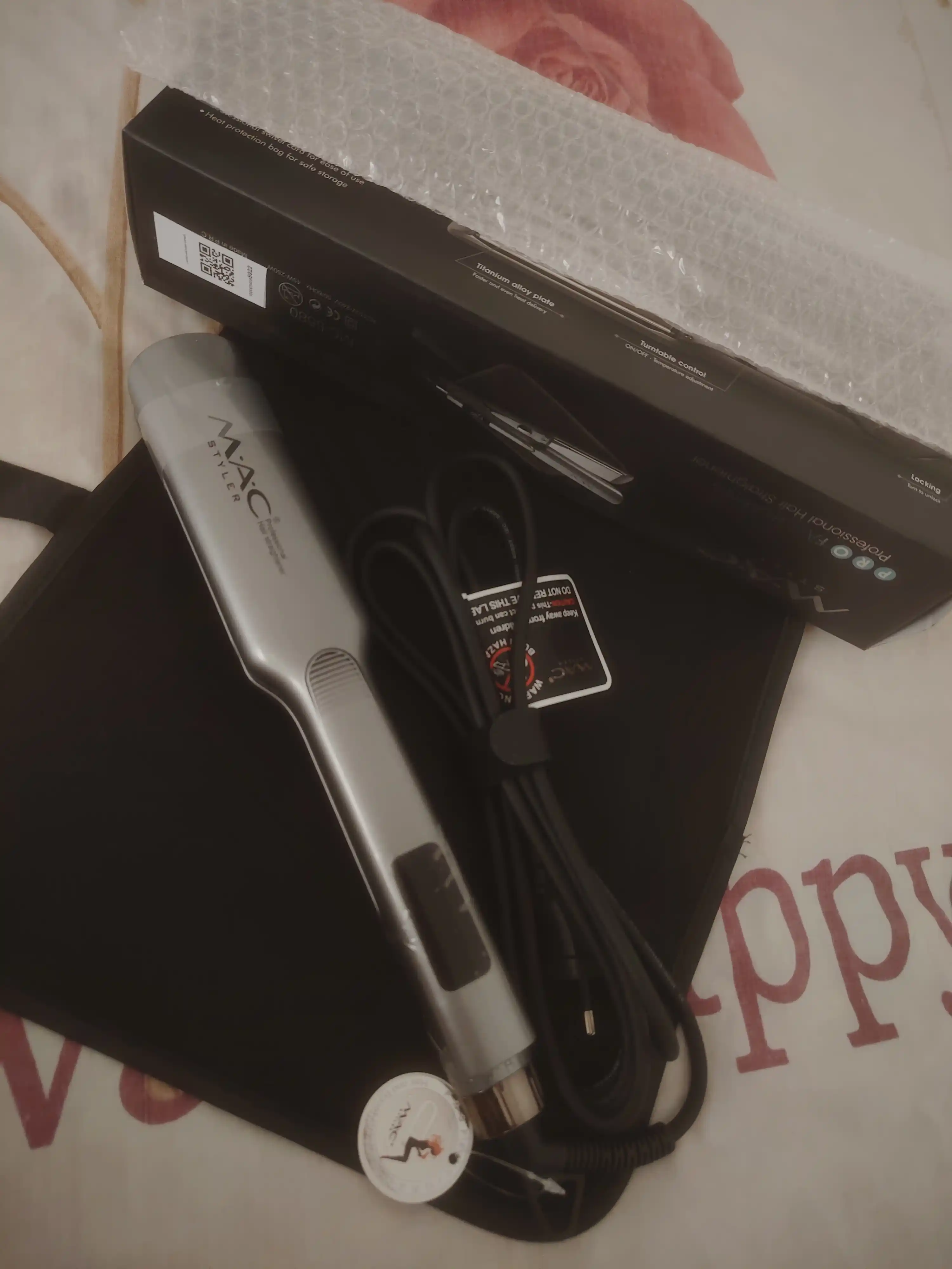 Professional dazmol, MAC Styler MC-5580 titan plastinali soch to‘g‘rilagichi
