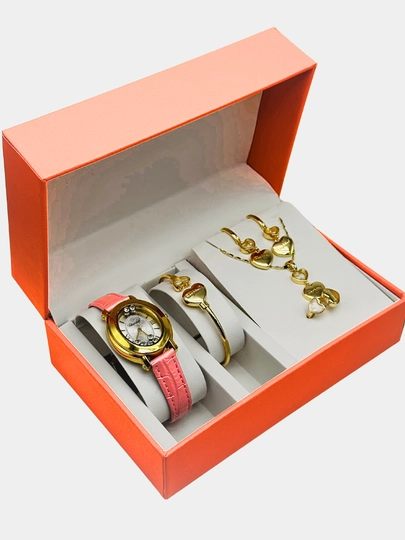 Комплект украшений, серьги, кольцо, браслет, чась цепочка, Messika Bvlgari, Vancleef — NOZE01-CHOPARD-ЖЕЛТ-ODDIY