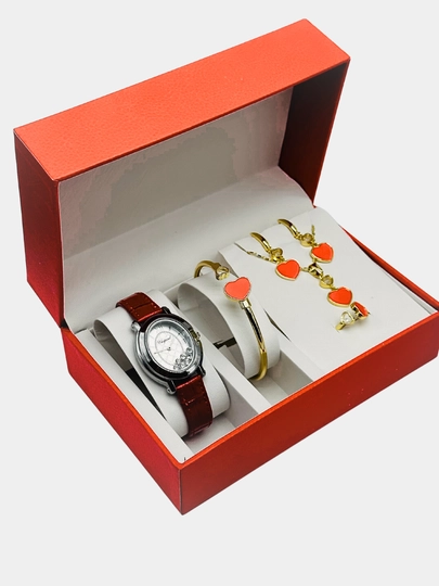 Комплект украшений, серьги, кольцо, браслет, чась цепочка, Messika Bvlgari, Vancleef — NOZE01-CHOPARD-БАГРОВ-QIMMAT