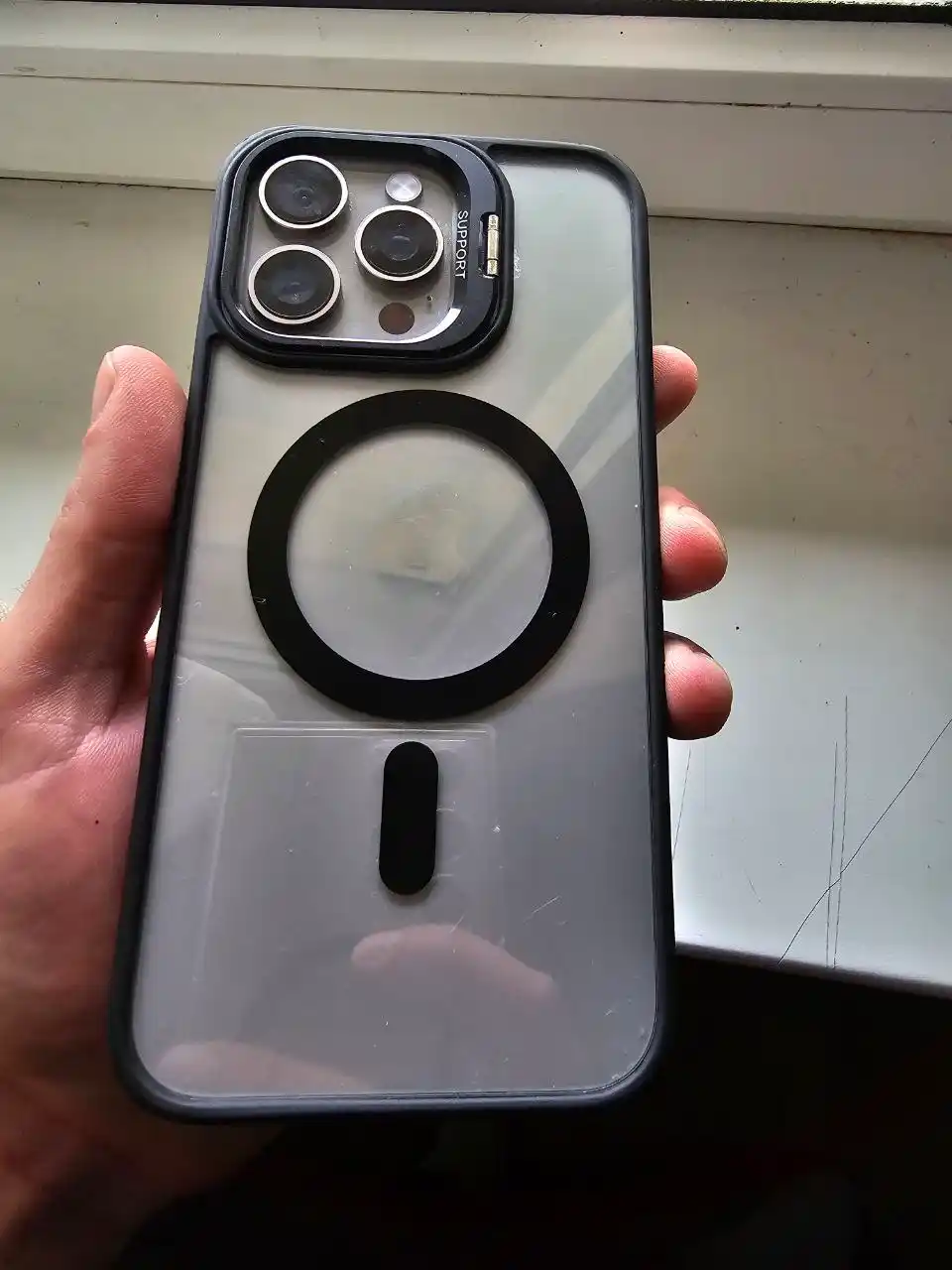 IPhone 11, 12, 13, 14, 15, 16, 17, Pro, Max, iPhone Mini uchun MagSafe g‘ilofi, shaffof, taglik bilan