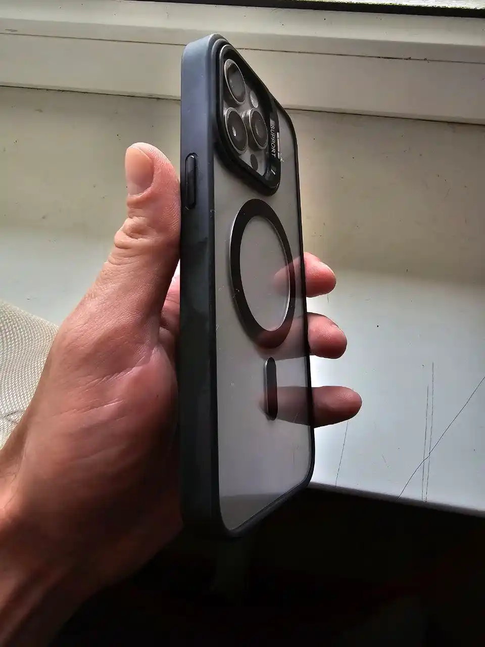 IPhone 11, 12, 13, 14, 15, 16, 17, Pro, Max, iPhone Mini uchun MagSafe g‘ilofi, shaffof, taglik bilan