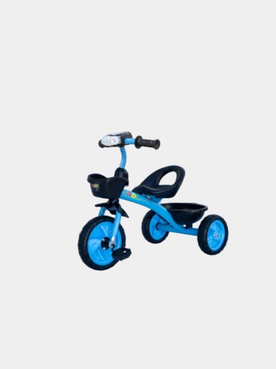 Bolalar uchun, uch g‘ildirakli velosipedi, chiroq bilan