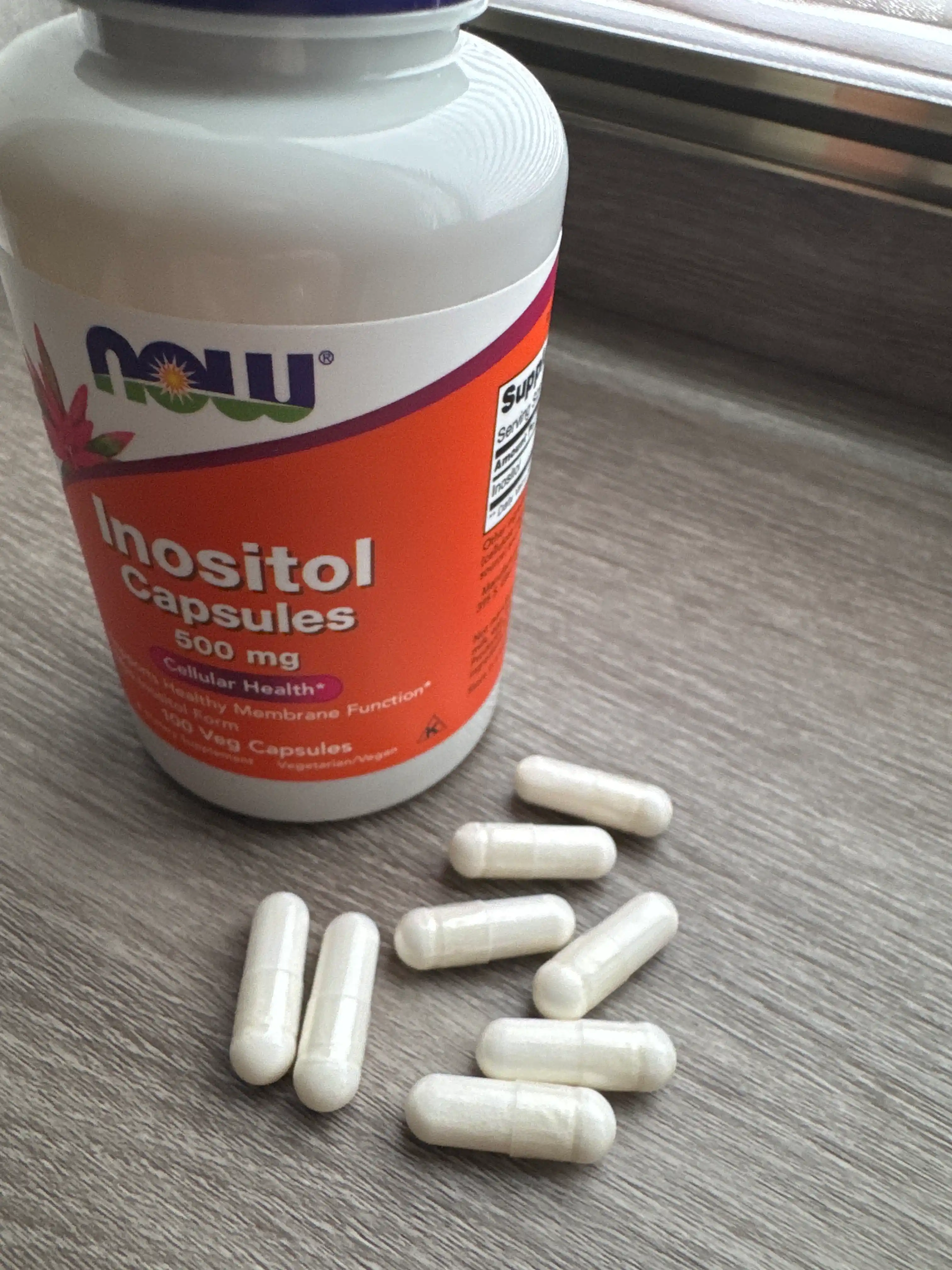 Inositol NOW Supplements 500 mg, membrana va hujayra salomatligi, 100 kapsula, Halol