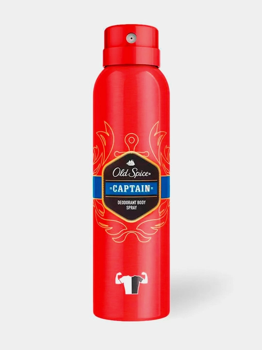 Мужской аэрозольный дезодорант Old Spice Captain, 150 мл - 