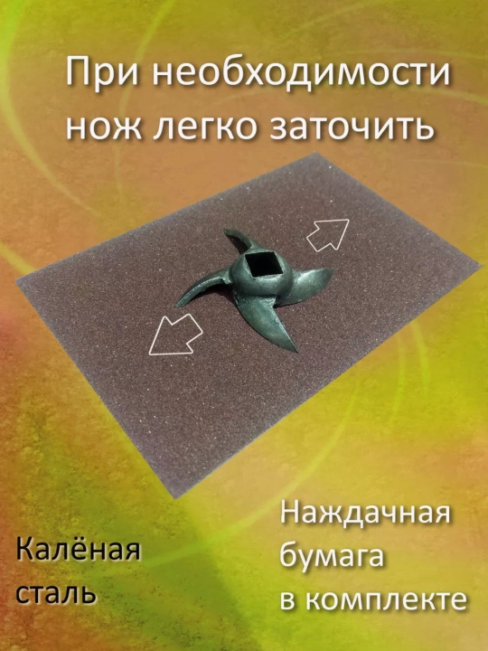 Нож и решетка к мясорубкам, для ручных и электрических