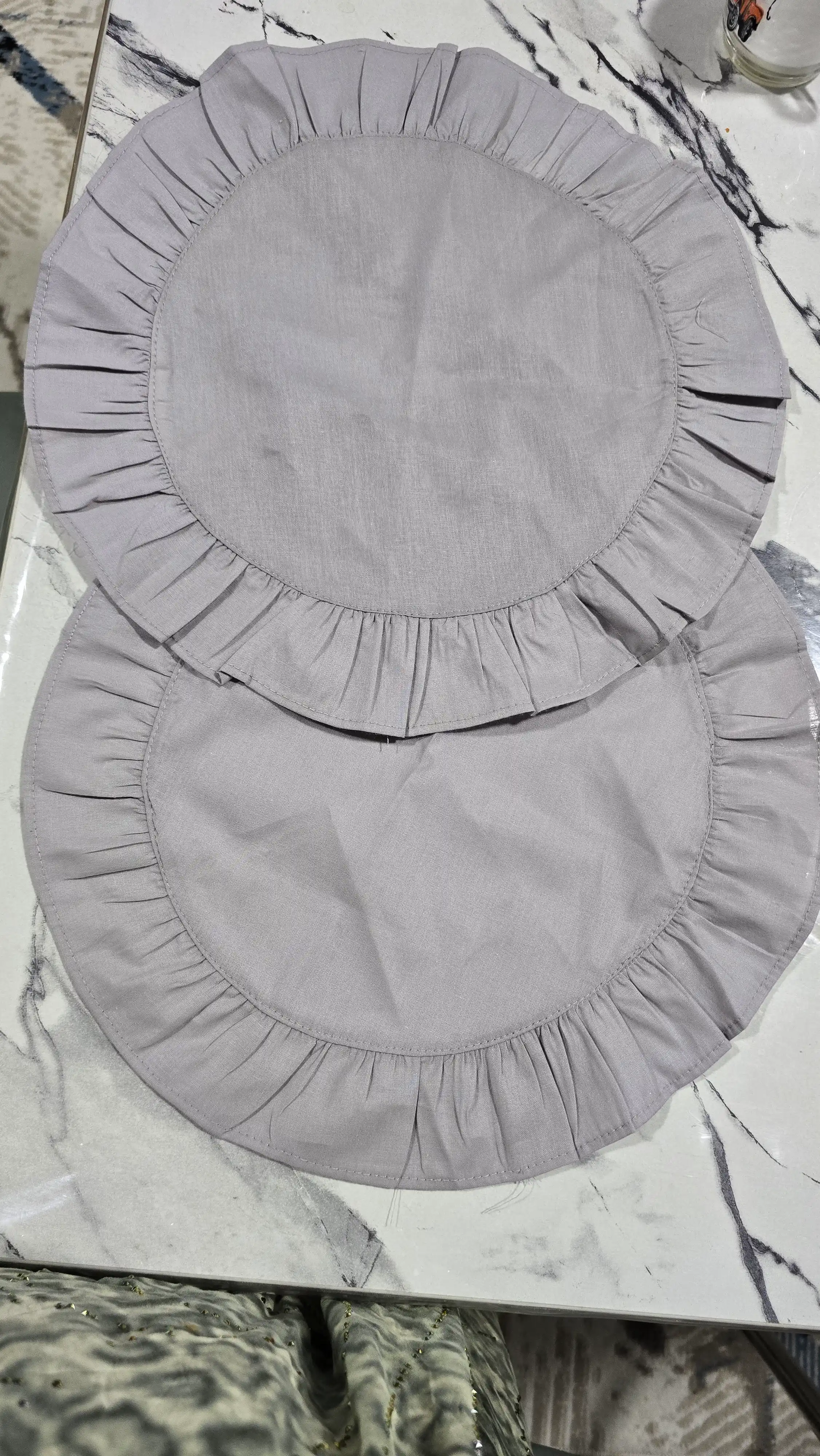 Servis salfetkalari, 2 dona, 100% paxta, likopcha ostiga mo‘ljallangan matoli tagliklar
