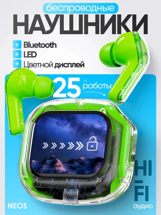 Simsiz Bluetooth quloqchinlar AIR MAX 31, iPhone va Android uchun, sensorli ekranli - 