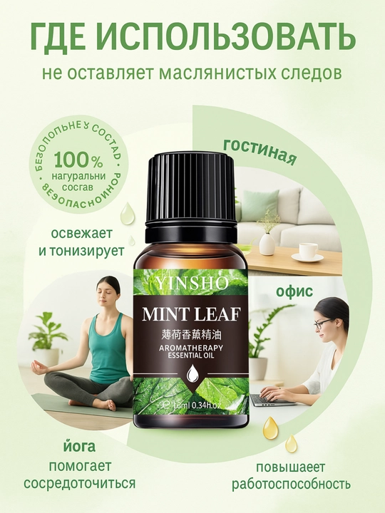 Efir moyli xushbo'ylagich, diffuzor, havo namlagichi uchun, avtomobil, uy uchun