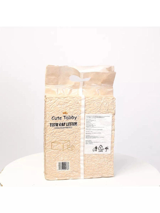 Наполнитель для кошек Tofu, без пыли, 6 л