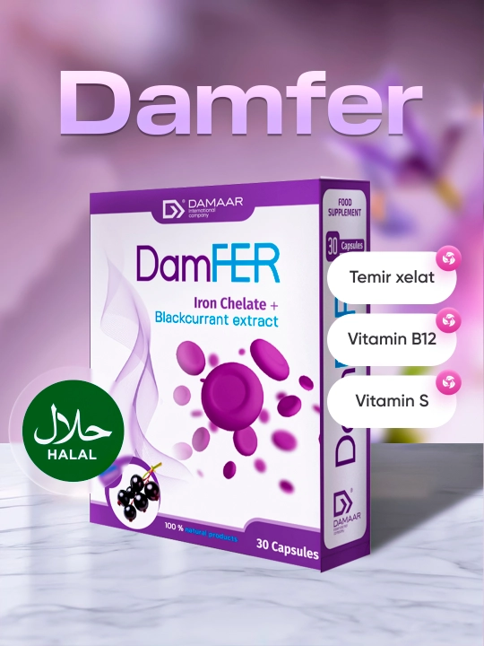 DAMFER temir tanqisligi anemiyasiga qarshi, Halol №30, Damaar - 