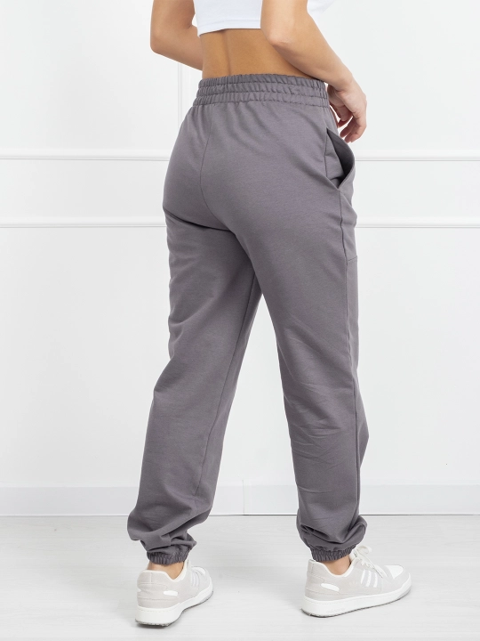 Ayollar sport shimlari, klassik joggerlar, keng oversize shim, rezinkali triko