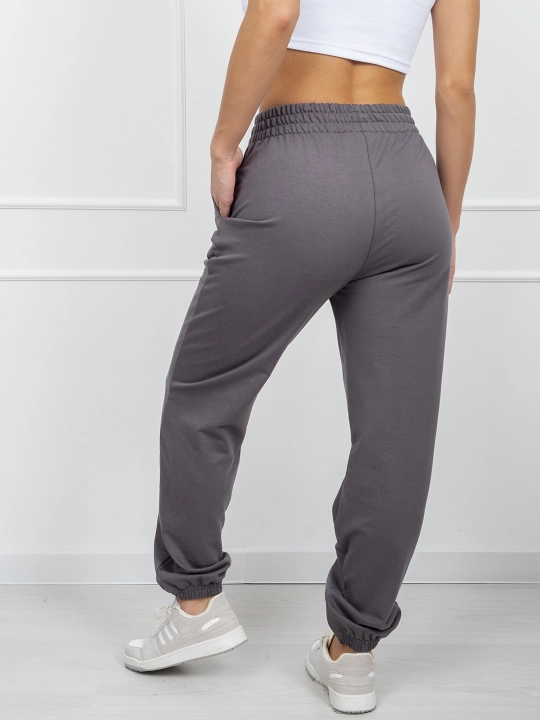 Ayollar sport shimlari, klassik joggerlar, keng oversize shim, rezinkali triko