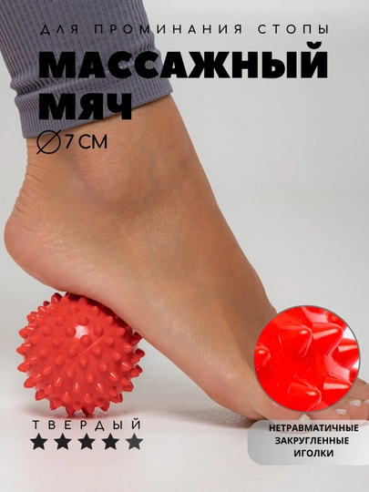 Мячи массажный для пилатеса, для МФР, ролик с шипами — BIZI-MASAJTP-КРАСН