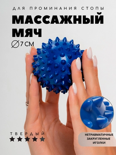 Мячи массажный для пилатеса, для МФР, ролик с шипами — BIZI-MASAJTP-ГОЛУБ