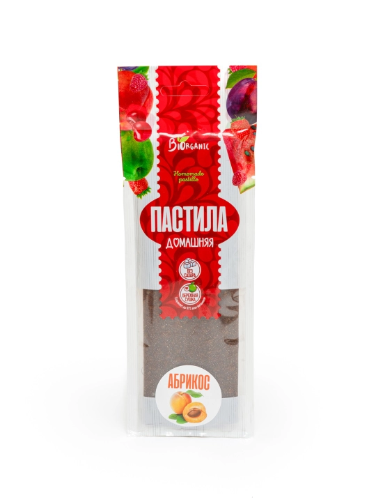 Пастила "Абрикос", натуральный фрукт, Biorganic