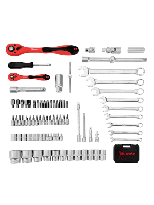 Набор инструментов МТХ, 1/2", 1/4", CrV, кейс, 82 предмета, 135149
