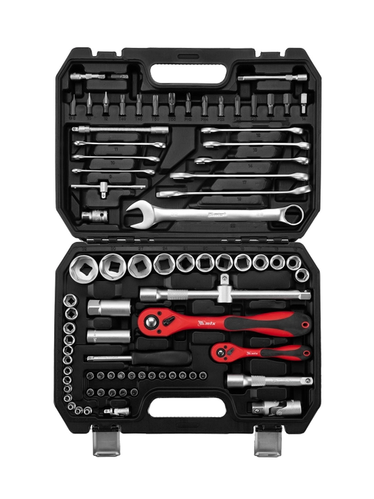 Набор инструментов МТХ, 1/2", 1/4", CrV, кейс, 82 предмета, 135149