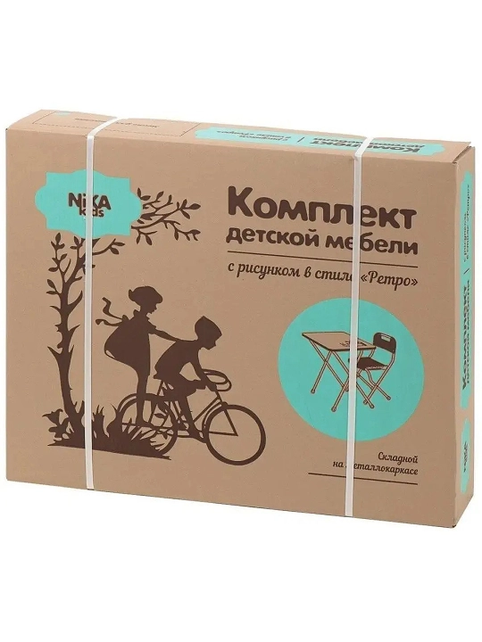 Складной стол и стул для детей, комплект мебели детский, школьная парта Nika КПР, 3–7 лет