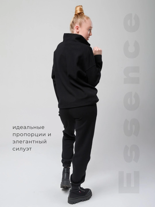 Ayollar uchun kundalik sport kostyumi, ikki qismli, zamokli svitshot va jogger shim, S - L