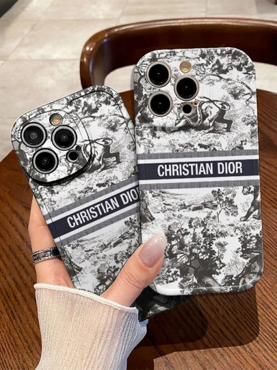 Chehol iPhone DIOR 7, 8, SE, XR, XS, 11, 12, 13, 14, 15, 16, Pro, Max, Plus, mini uchun - 