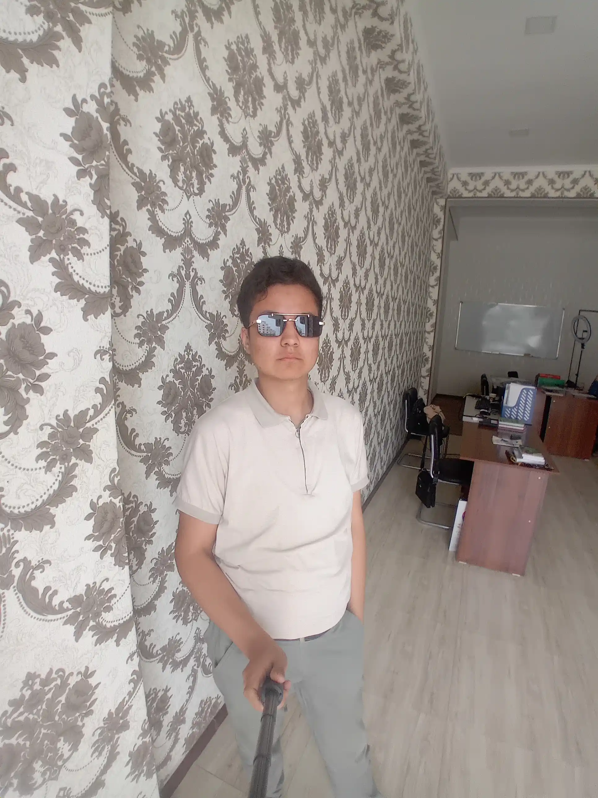 Quyoshdan saqlovchi ko'zoynaklar, erkaklar uchun, ramkasiz + ko'zoynak matosi + futlyar