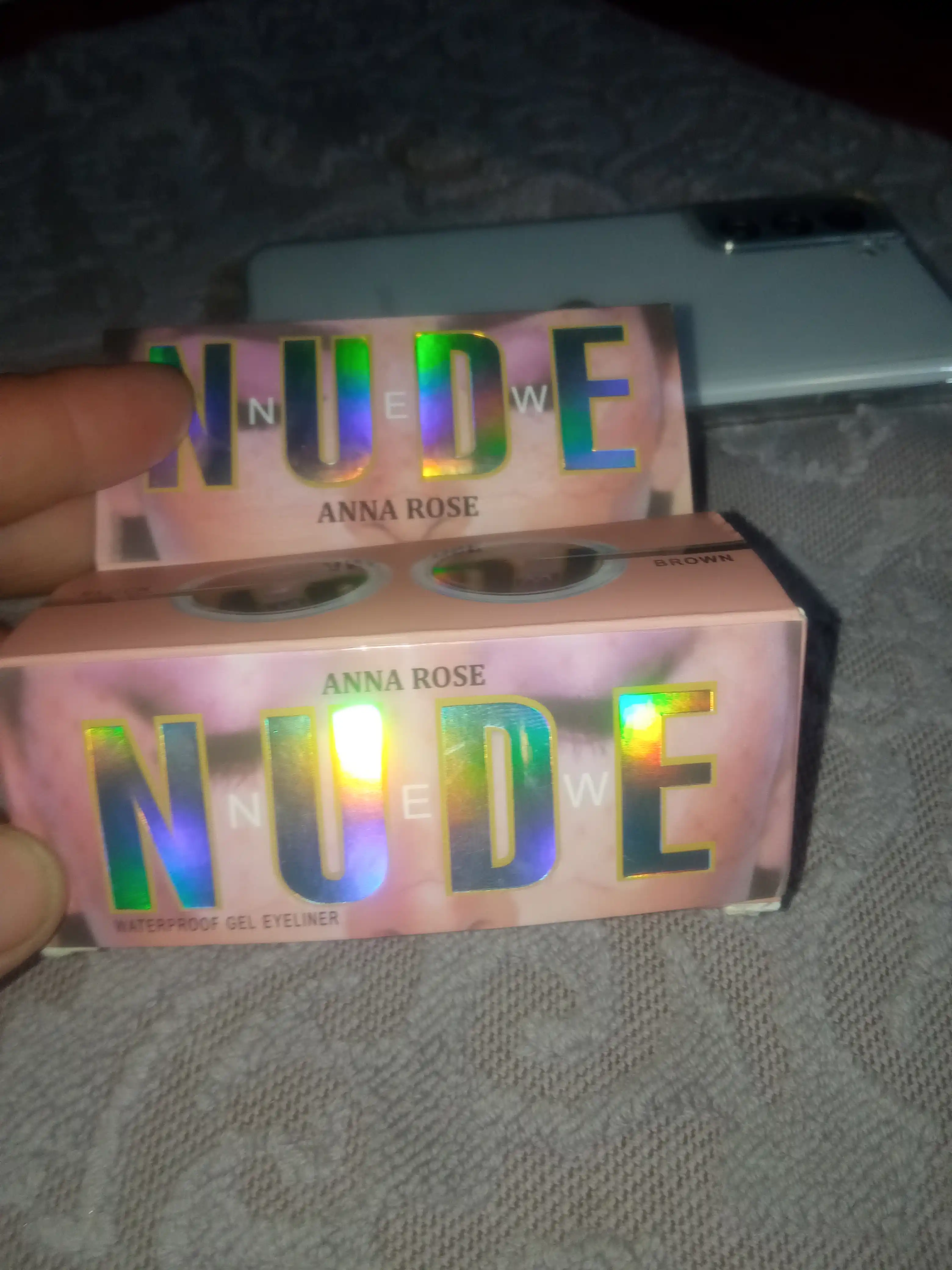 Qosh va ko'z uchun bo'yoq geli Nude, 2 ta rang 1 da, qora va qahva rangli, suvga chidamli