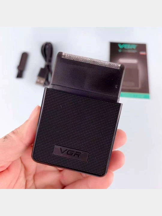 VGR V-376 elektr ustara, o'rnatilgan trimmer, simsiz portativ shaver