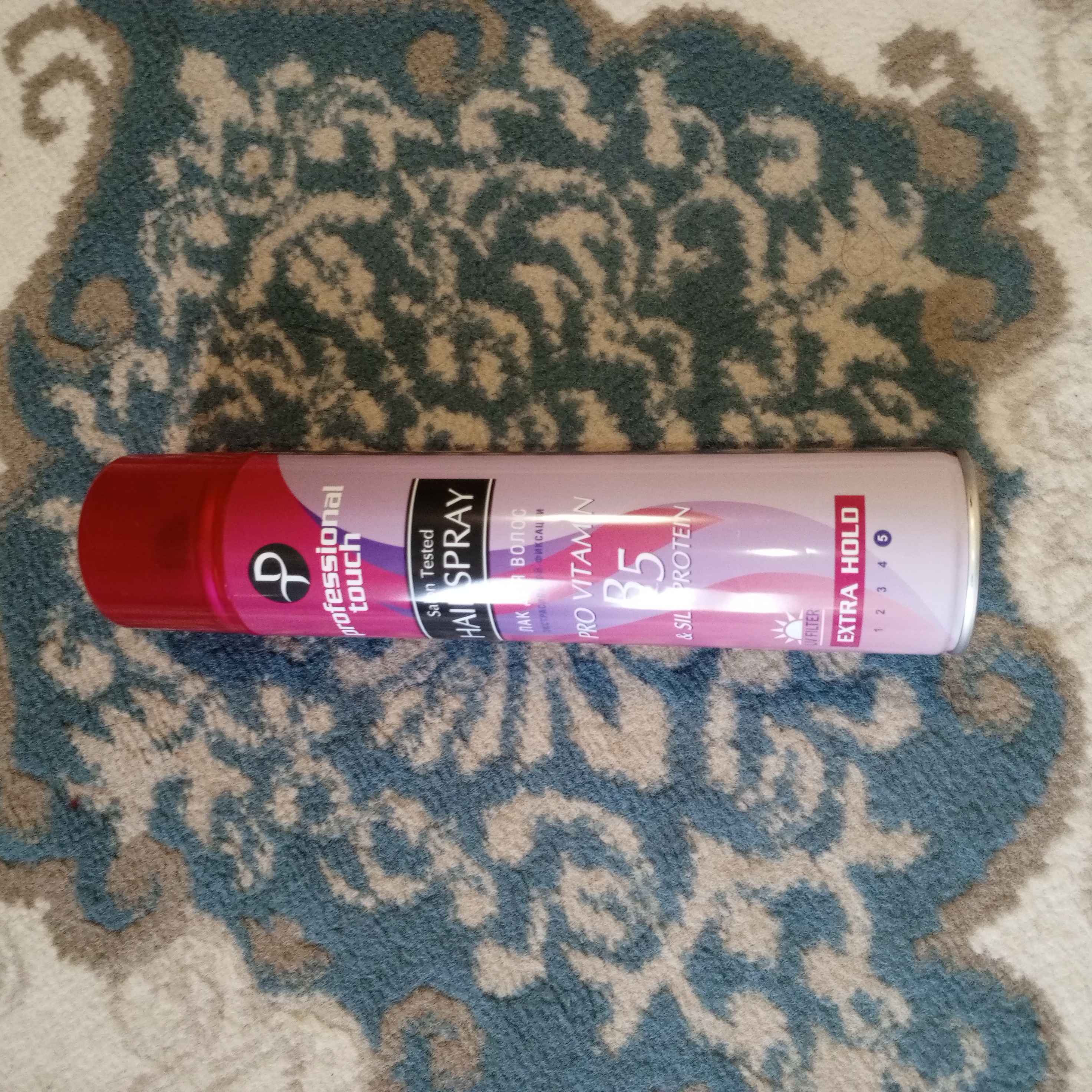 Лак для волос Professional Touch vitamin B5 & Silk Protein, экстрасильная фиксация, 265 мл
