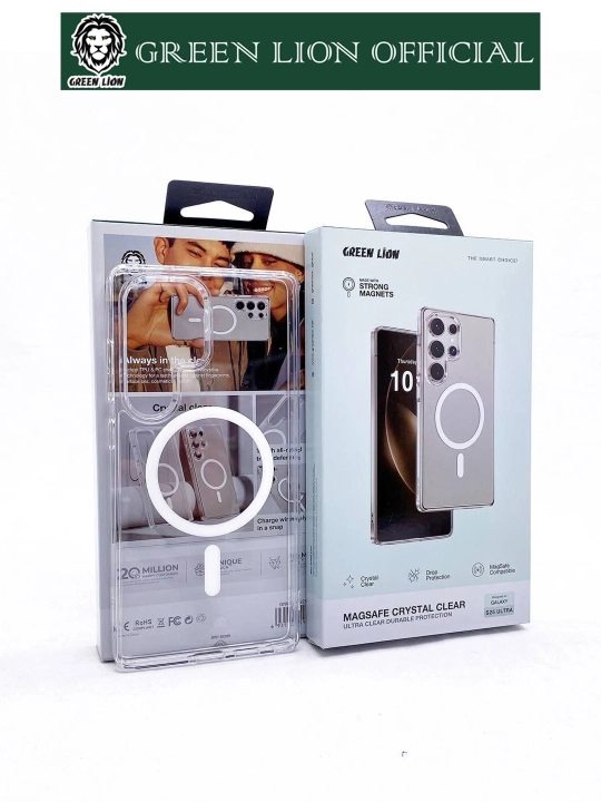 Чехол MagSafe Green Lion Samsung S25/ S25 Plus/S25 Ultra прозрачный, Magsafe Crystal Clear