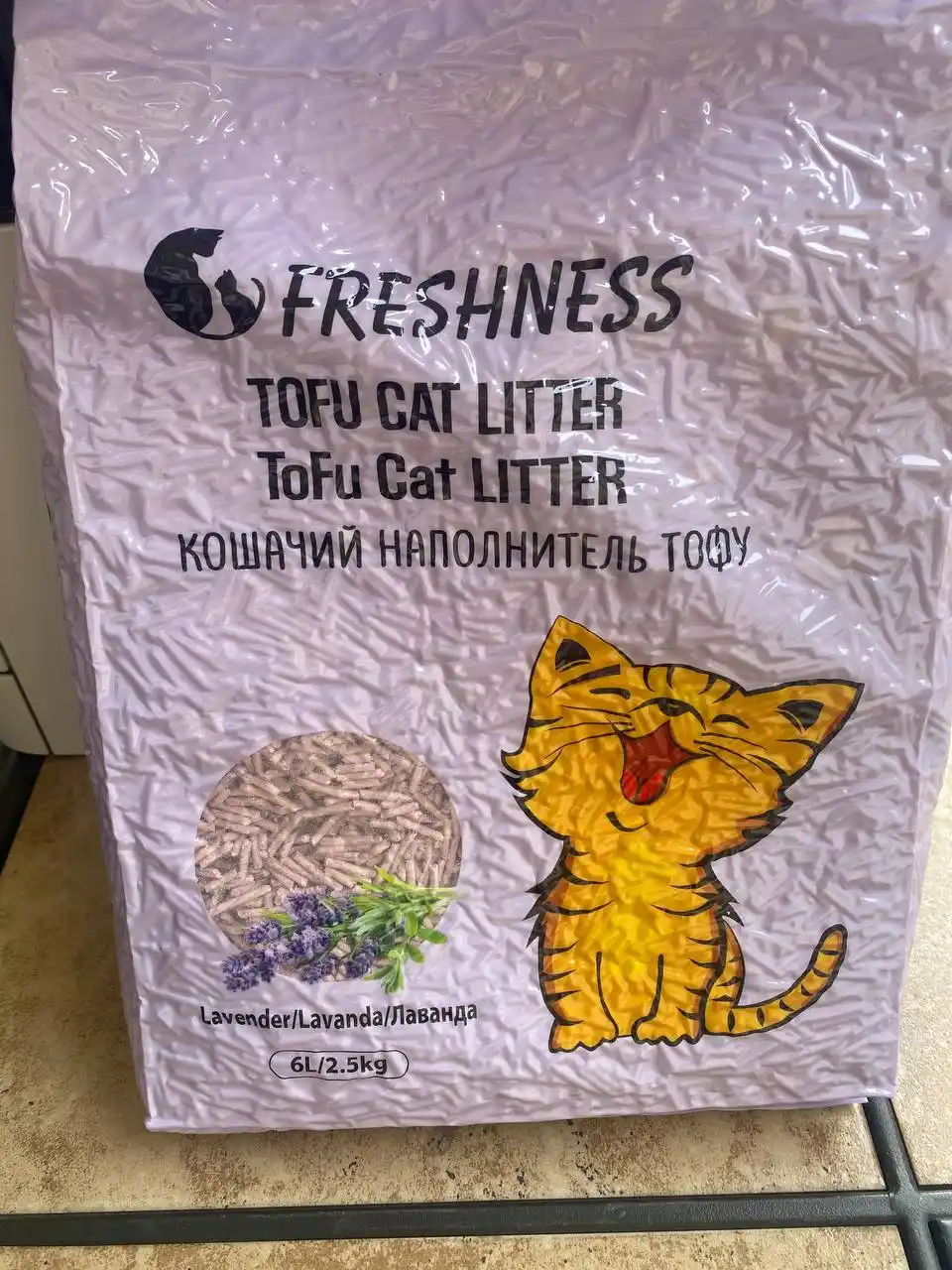 Freshness Tofu Pet Litter – наполнитель для кошек, кроликов и грызунов (Клубника/Лаванда)