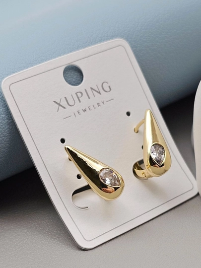 Кольцевые серьги для девочек и женщин, Xuping — 1001PRT-XUPINGK-ОРАНЖ