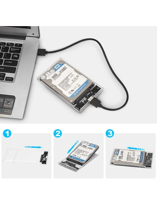 HDD SSD uchun USB 3.0 qolip keys 2.5 noutbuk qattiq diski va SSD uchun,tashqi qora quti