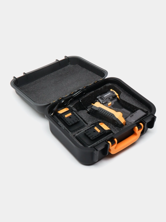 Shurup buragich professional ERAMAX, cho'tkasiz motor, 10 mm, akkumulyatorli, 2 dona
