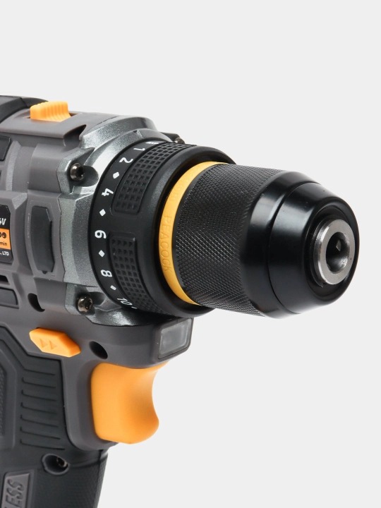 Shurup buragich professional ERAMAX, cho'tkasiz motor, 10 mm, akkumulyatorli, 2 dona