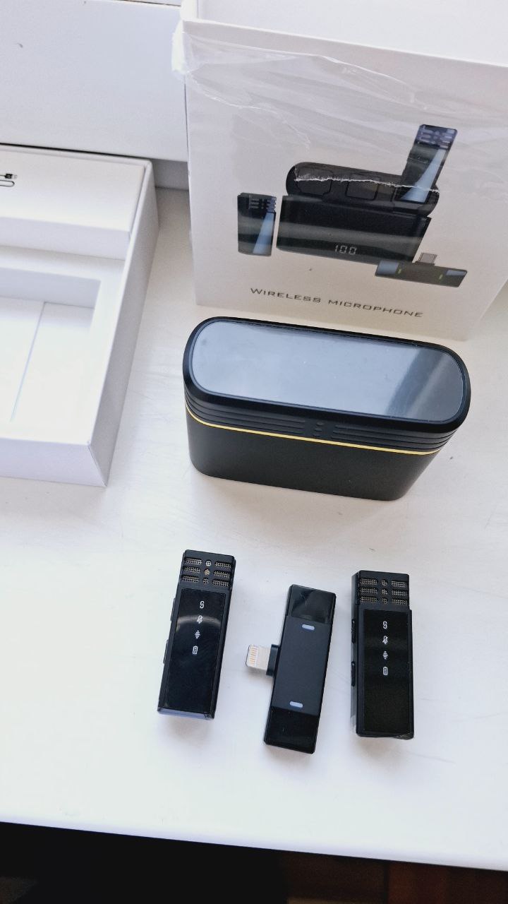 Simsiz mikrofon petlichka Android/iPhone uchun, Type-C, Lightning