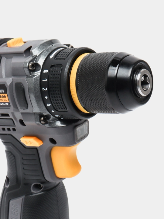 Shurup buragich professional ERAMAX, cho'tkasiz motor, 10 mm, akkumulyatorli, 2 dona