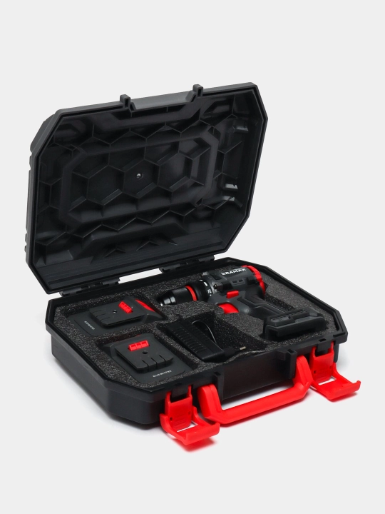 Shurup buragich cho'tkasiz motor Eramax, 10 mm, zaryad ko'rsatkichi bilan drel
