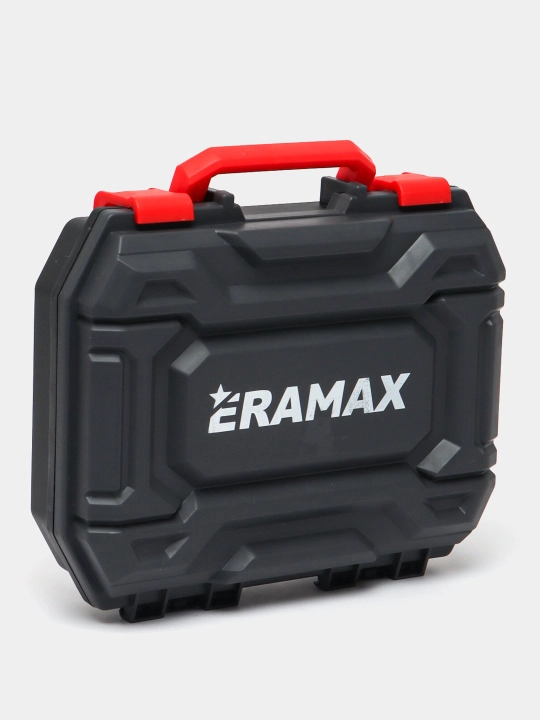 Shurup buragich cho'tkasiz motor Eramax, 10 mm, zaryad ko'rsatkichi bilan drel